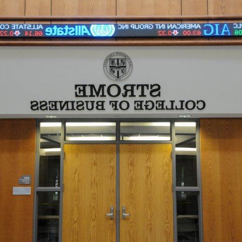 Ticker at the Strome College of Business